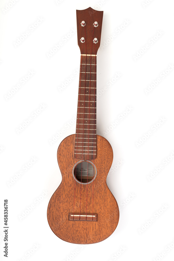 Fototapeta premium Vintage ukulele on white isolated.