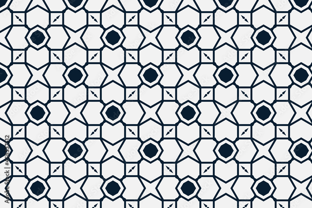 Naklejka premium Abstract seamless geometric pattern design