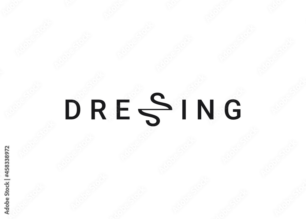 Dressing logo on white background. Letter SS Stock Vector | Adobe Stock