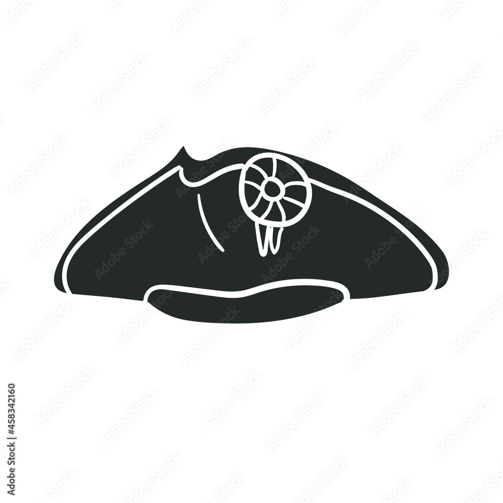 United States Independence War Icon Silhouette Illustration. Soldier