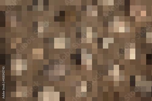 Fototapeta Naklejka Na Ścianę i Meble -  Abstract modern leopard pixel texture. Animals trendy background. Brown shapes formed from merged small squares for print, card, postcard, fabric, textile. Modern ornament of stylized skin