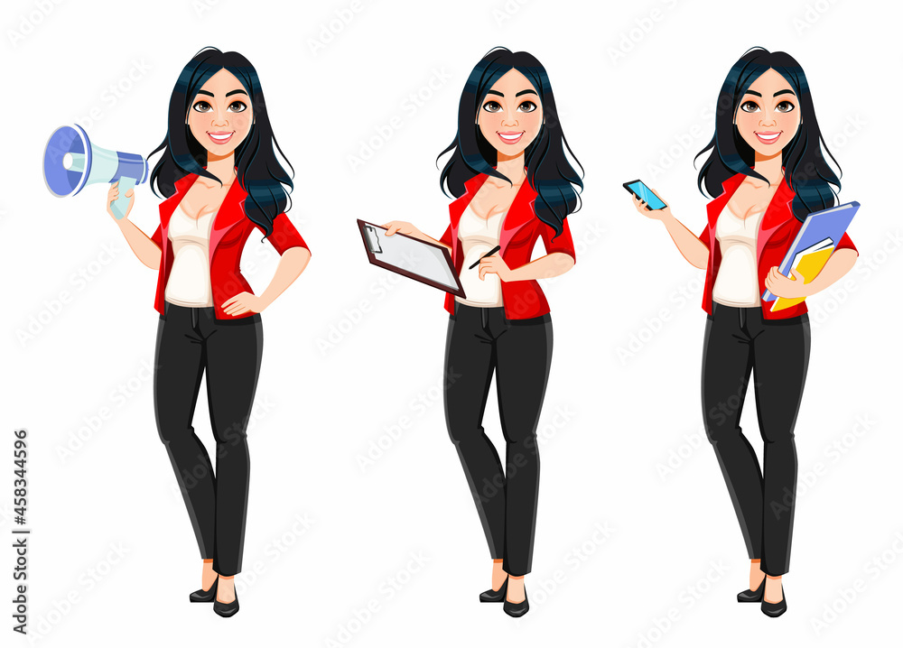 Fototapeta premium Business woman, manager, banker, successful girl