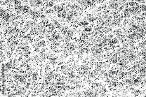 White chaotic lines background. Hand drawn lines. Tangled chaotic pattern. Vector illustration.