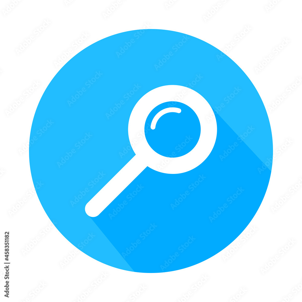 Icono de búsqueda. Lupa. Concepto de buscar, investigación. Ilustración vectorial, estilo 3d Icono de búsqueda. Lupa. Concepto de buscar, investigación. Ilustración vectorial, estilo 3d