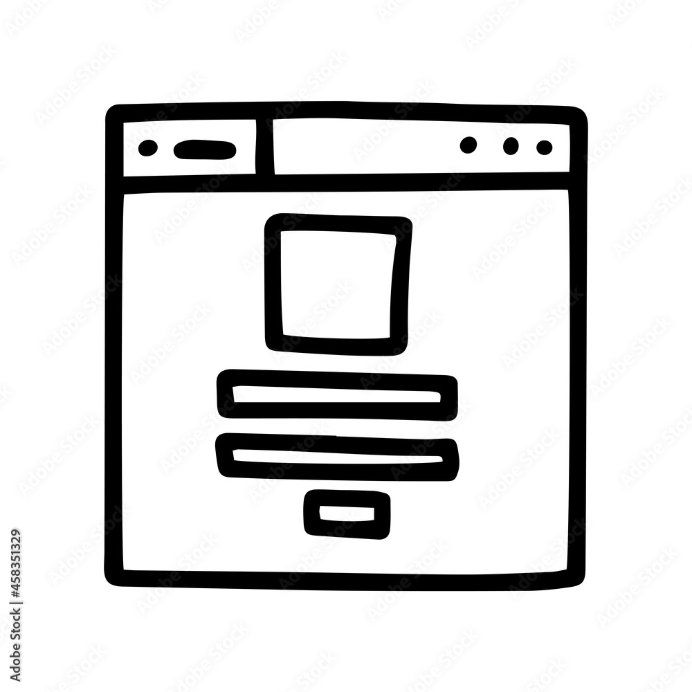 login page line vector doodle simple icon login page line vector doodle simple icon