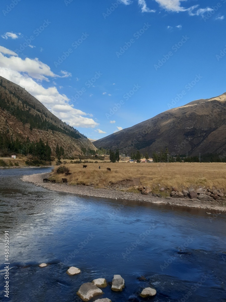 lake in the mountains rio en los andes 