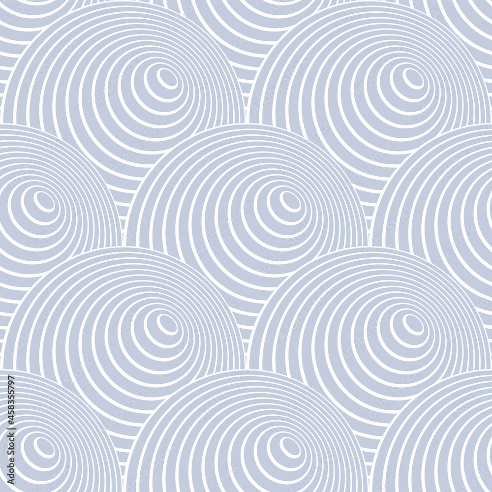 Abstract seamless blue pattern in fish scale design.
