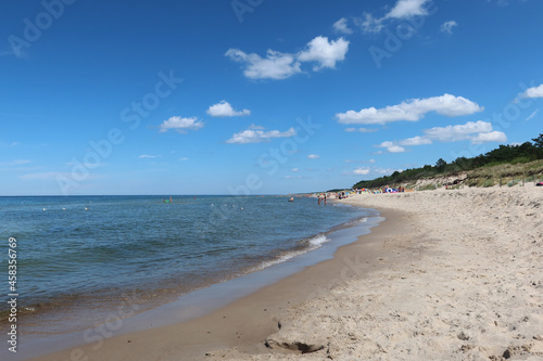 Dabki beach  Poland. Beautiful seaside landscape. 