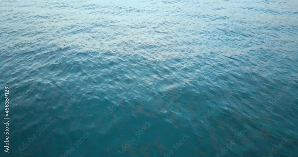 Aerial shot of waves of Mediterranean Sea on sunrise Aerial shot of waves of Mediterranean Sea on sunrise
