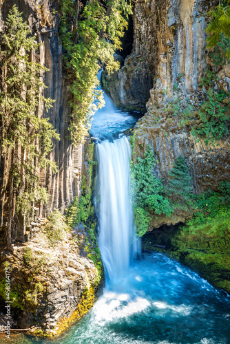 The Toketee Falls on the North Umpqua River, Oregon USA photo