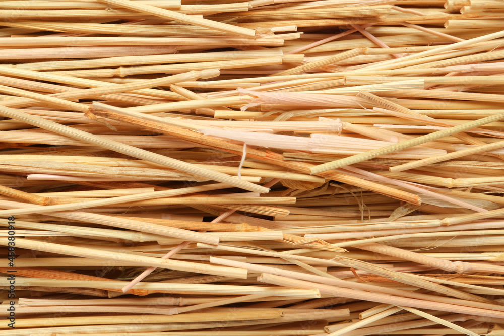 Closeup of dried hay as background, top view Closeup of dried hay as background, top view