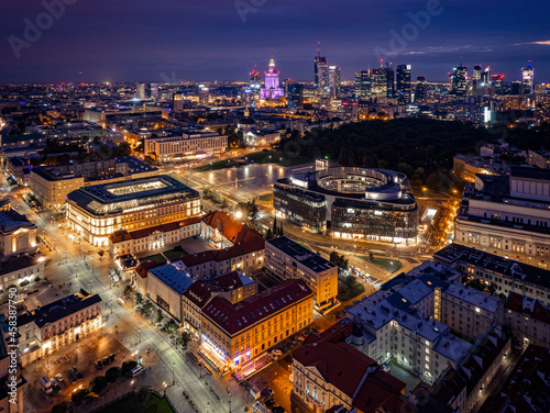 Obraz na płótnie Warszawa w salonie