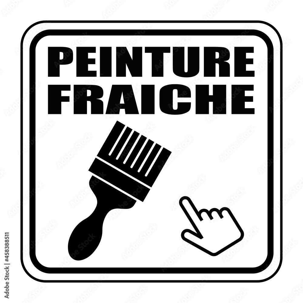 Logo peinture fraîche.