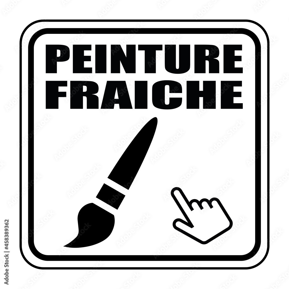 Logo peinture fraîche.