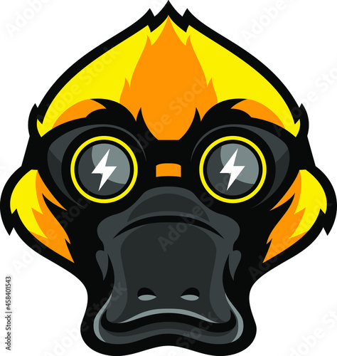 The Platypus Wearing the Welding Goggles with Lightning Bold Symbol