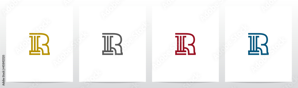 Pillar On Letter Logo Design R Pillar On Letter Logo Design R