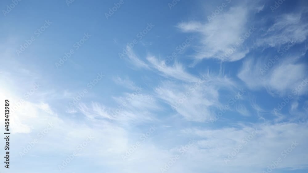 4K Sky Time lapse, Clear very nice soft blue sky, white rolling, fast motion timelapse cloud base clouds in horizon, Beautiful cloud space weather beautiful blue sky background.
4K Sky Time lapse, Clear very nice soft blue sky, white rolling, fast motion timelapse cloud base clouds in horizon, Beautiful cloud space weather beautiful blue sky background.