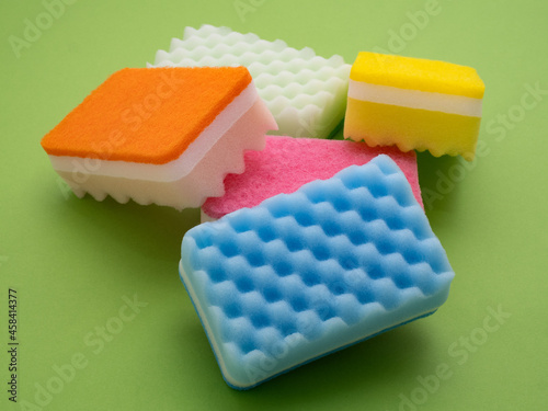 Colorful dishwashing sponge