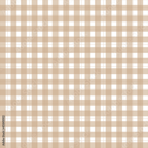 Tartan seamless pattern Plaid vector with pastel brown and white for print wallpaper textile for checkered background checkered tablecloth.