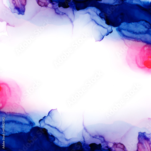 アルコールインクアート 宇宙のような背景 メッセージカード