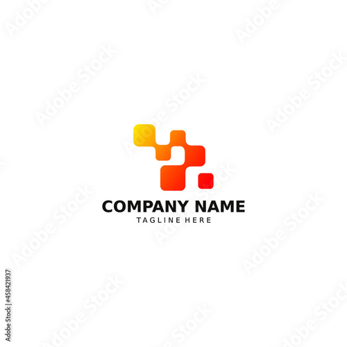 Vector design element for your company logo, abstract blue icon. modern logotype, Business company template.
