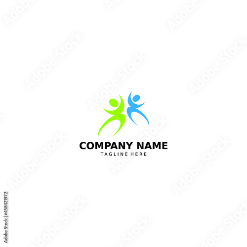 Community, network and social icon design template