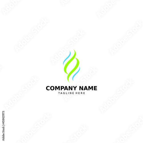 Vector design element for your company logo, abstract blue icon. modern logotype, Business company template.