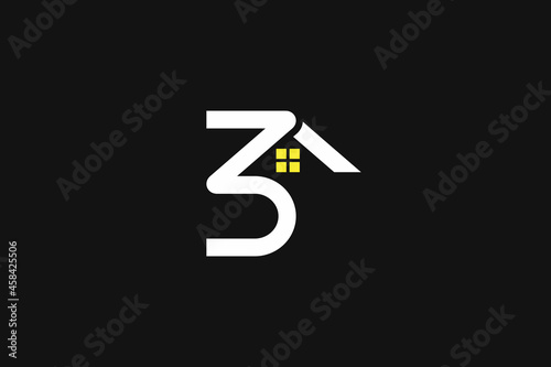 three home logo minimal modern design vector graphic
