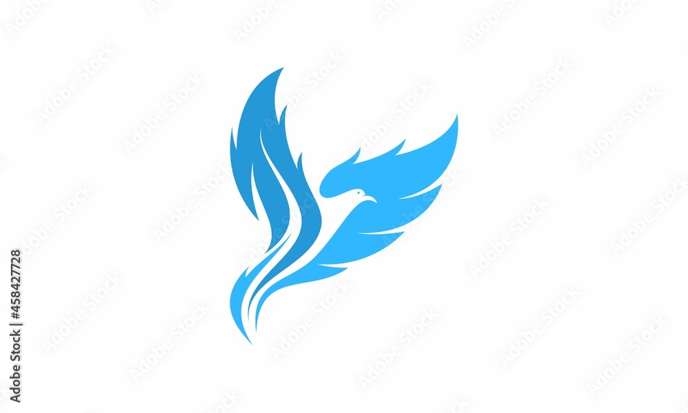 Blue dove bird illustration vector design