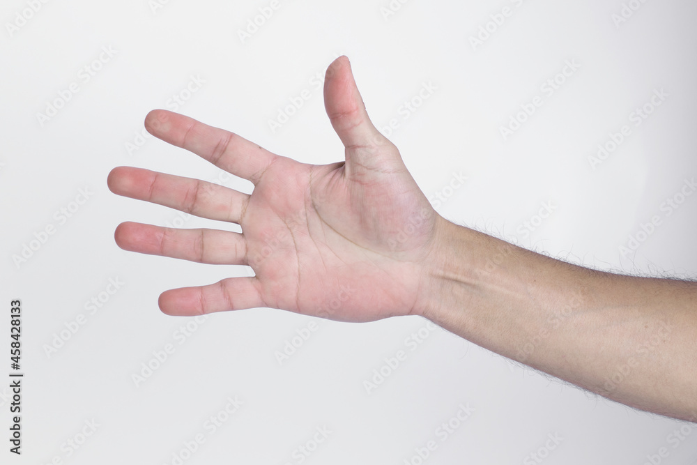 Gesto de una mano estirada hacia la izquierda Gesto de una mano estirada hacia la izquierda