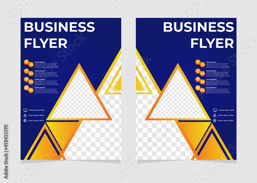 abstract gradient triangle gradient business flyer template.