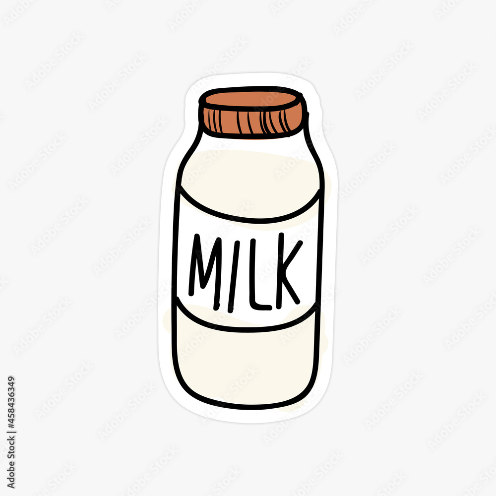 Bottle of milk isolated on background vector Bottle of milk isolated on background vector