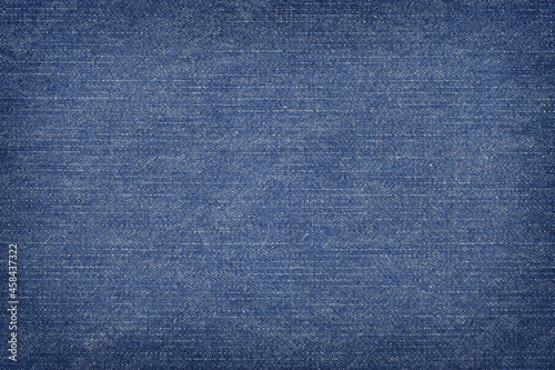 Denim texture in close up view for vintage background or Blue jeans pattern with macro style texture for design background