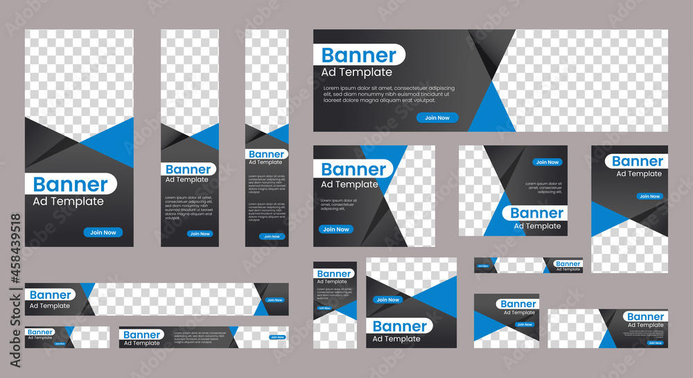 Business Black banner design web template Set, Horizontal header web banner. Modern cover header background for website design, Social Media Cover ads banner, flyer, invitation card