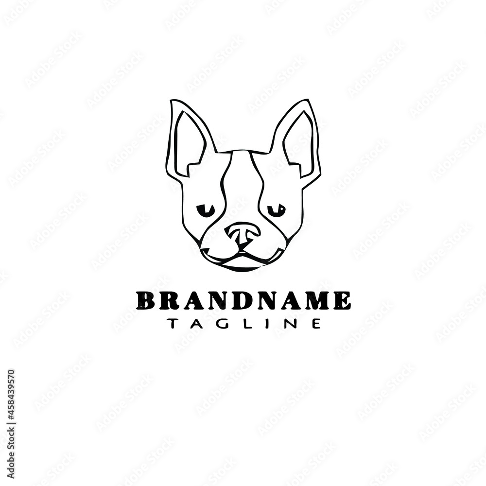 border collie dog logo cartoon icon design black isolated vector illustration border collie dog logo cartoon icon design black isolated vector illustration