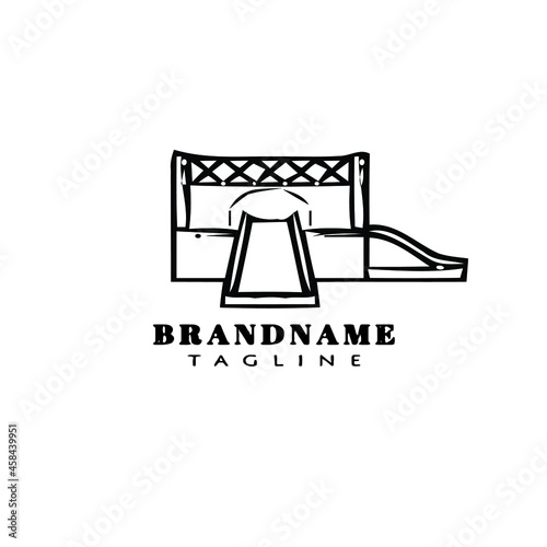 bounce house logo cartoon icon design template black isolated cute illustration © darul