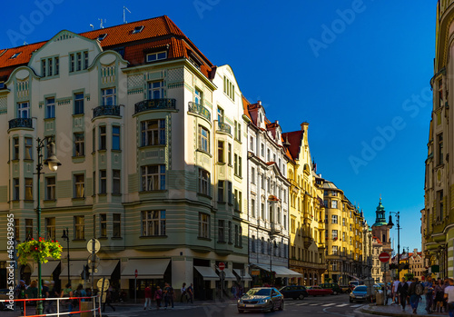 Picturesque streets of the city of Prague. Czech Republic