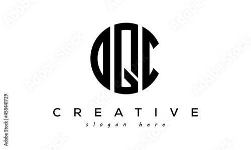 Letter OQC creative circle logo design vector	
 photo