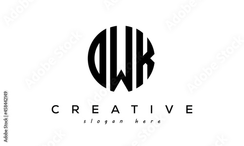 Letter OWK creative circle logo design vector	 photo