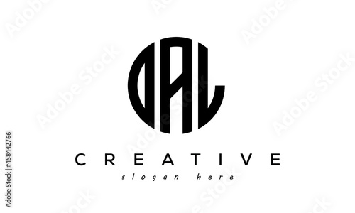 Letter OAL creative circle logo design vector	 photo