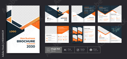 corporate brochure annual report modern colorful multi pages business brochure theme vector fully editable text and graphic 