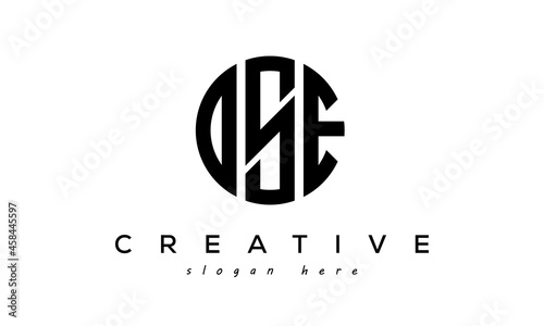 Letter OSE creative circle logo design vector	