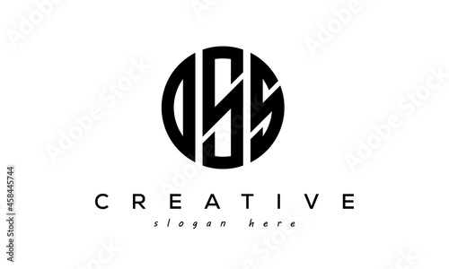 Letter OSS creative circle logo design vector	