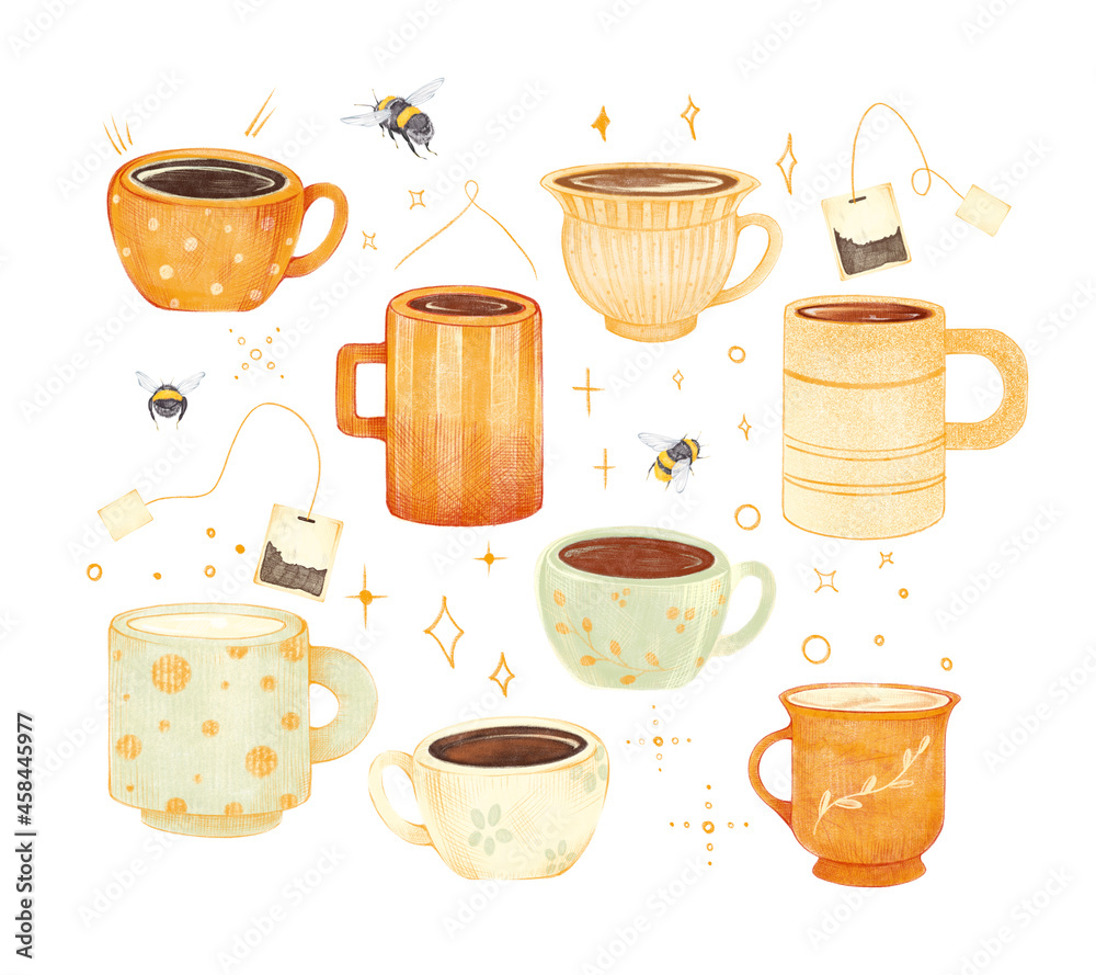 Cute Tea Bag In A Teacup Doodle | Sticker