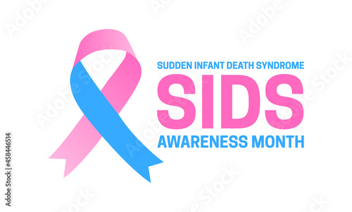 SIDS Sudden Infant Death Syndrome Awareness Month Logo Icon Isolated on White Background