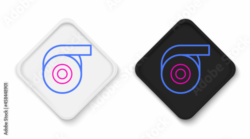 Line Scotch tape icon isolated on white background. Roll adhesive tape. Insulating tape. Colorful outline concept. Vector