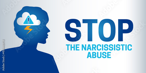 Stop the Narcissistic Abuse Illustration with Woman