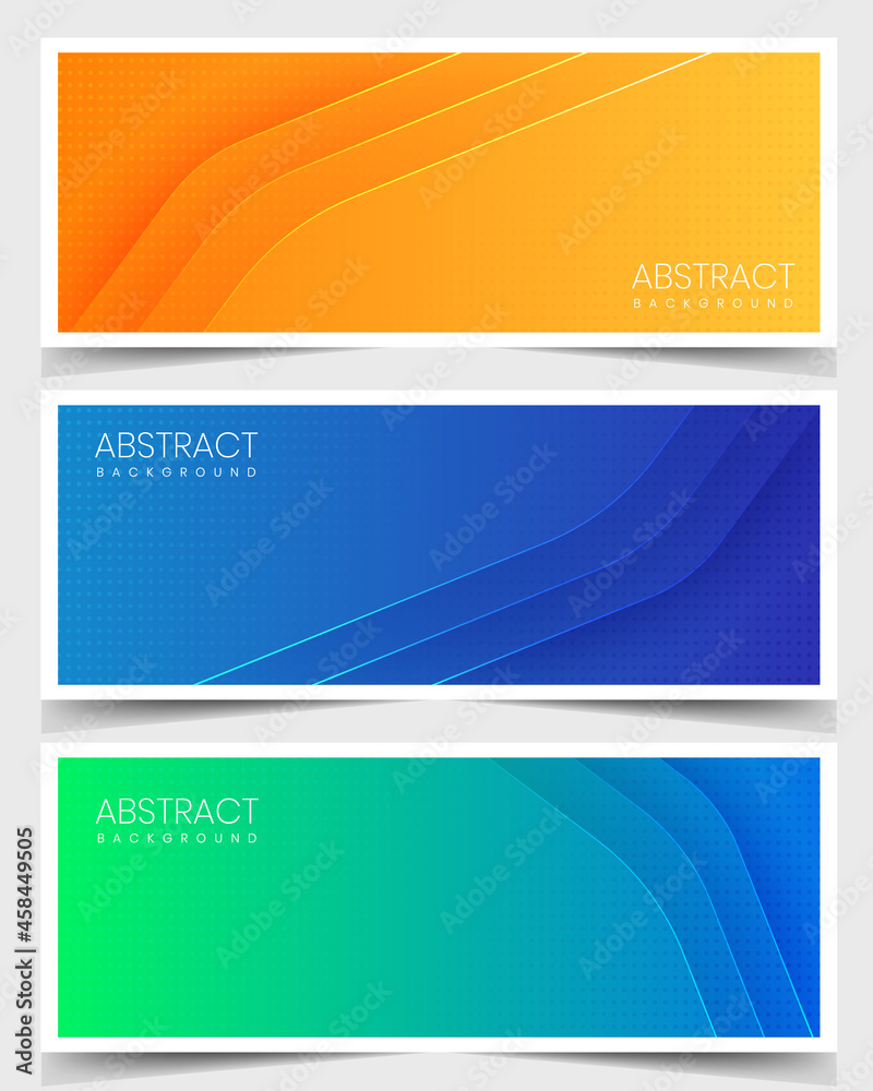 Naklejka premium Trendy gradient flowing geometric abstract pattern background texture for poster flyer cover design UX UI website Minimal color gradient banner template Modern vector wave shape for brochure