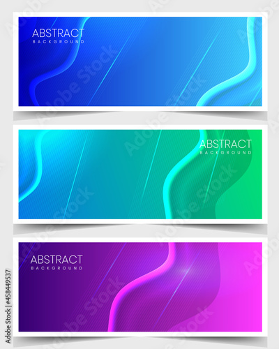 Trendy gradient flowing geometric abstract pattern background texture for poster flyer cover design UX UI website Minimal color gradient banner template Modern vector wave shape for brochure