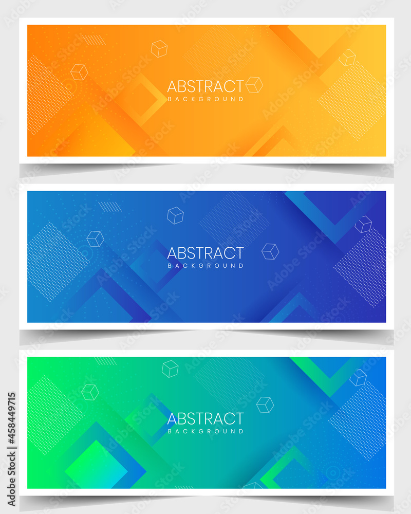 Trendy gradient flowing geometric abstract pattern background texture for poster flyer cover design UX UI website Minimal color gradient banner template Modern vector wave shape for brochure